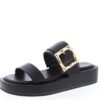 Chic Double-Strap Mules With Gold Buckle Nancy