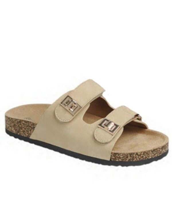 Casual Chic Double Buckle Slides Sandals