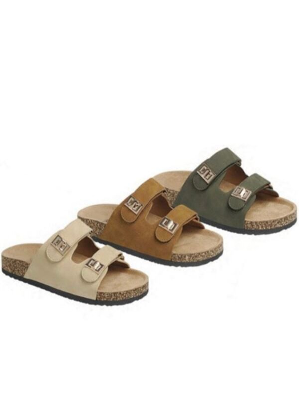Casual Chic Double Buckle Slides Sandals