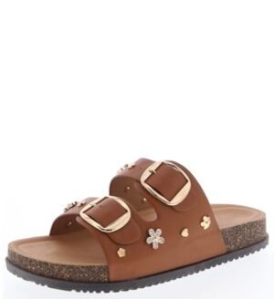 Bohemian Studded Buckled Slides Sandals
