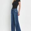 Super High Rise Cuffed Baggy Wide Leg Jeans