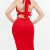 Alora Bow Halter Midi Dress