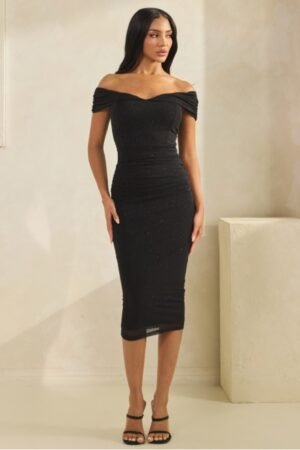 Azure Glow Midi Dress