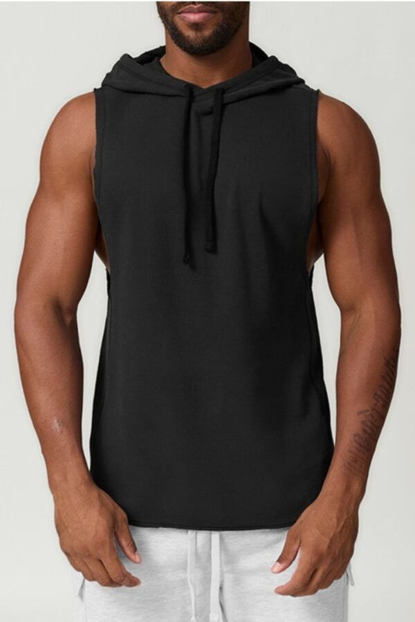 Men's Hooded Casual Fitness Sleeveless Sweatshirt