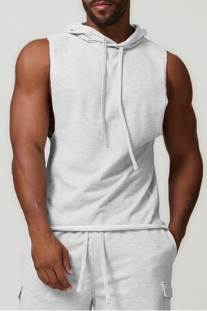 Men's Hooded Casual Fitness Sleeveless Sweatshirt