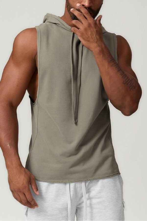 Men's Hooded Casual Fitness Sleeveless Sweatshirt