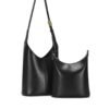 2 in 1 Plain Smooth Shoulder Bag W Extra Set