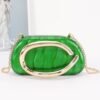 Acrylic Marble Metal Handle Clutch