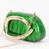 Acrylic Marble Metal Handle Clutch