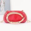 Acrylic Marble Metal Handle Clutch
