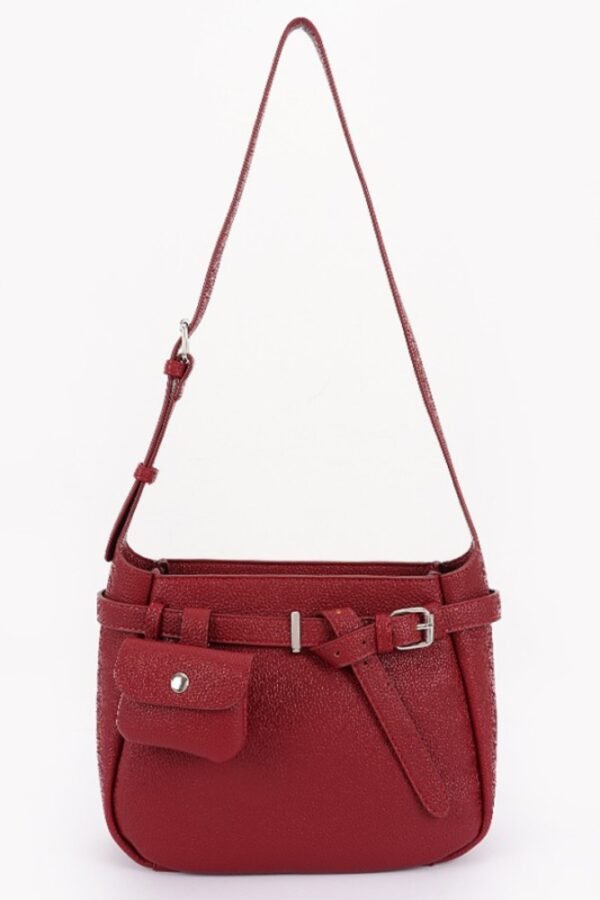 Faux Leather Shoulder Bag