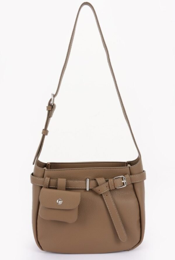 Faux Leather Shoulder Bag