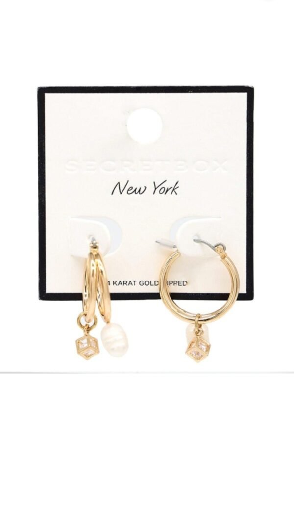 Secret Gold 14K Gold Dipped Pearl Drop Earning