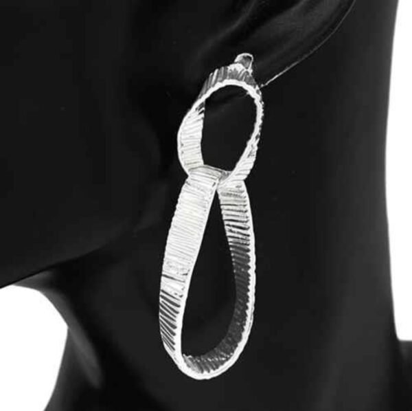 Metal Layered Geometric Dangle Hook Earring