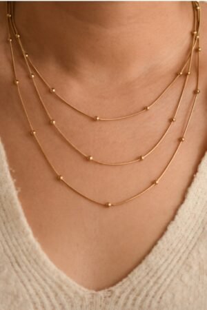 18K Gold Non-Tarnish Stainless Steel Necklace
