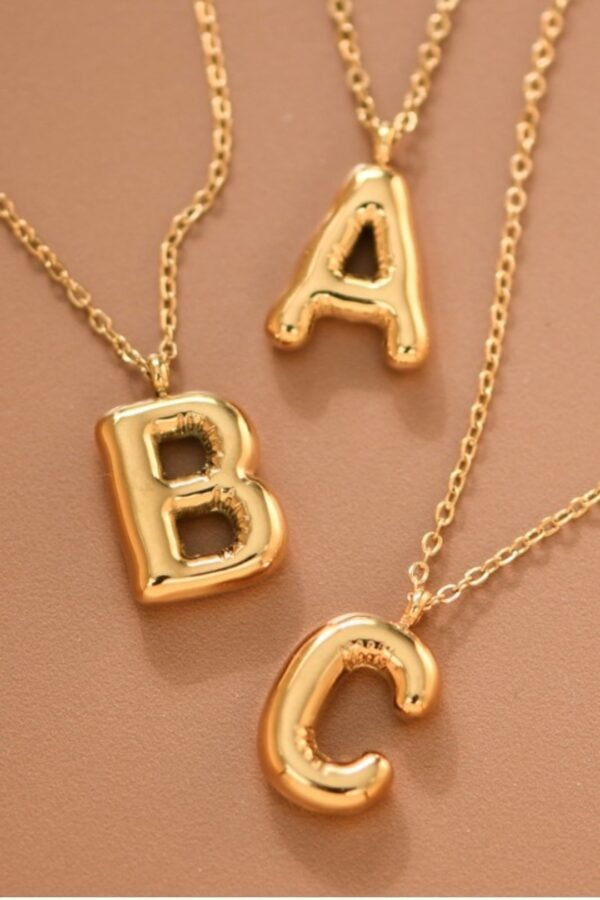 18K Non-Tarnish Stainless Steel Initial Necklace