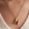 18K Non-Tarnish Stainless Steel Initial Necklace