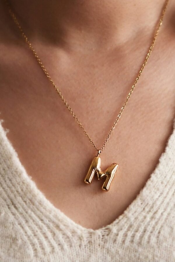 18K Non-Tarnish Stainless Steel Initial Necklace