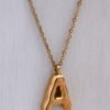 18K Non-Tarnish Stainless Steel Initial Necklace