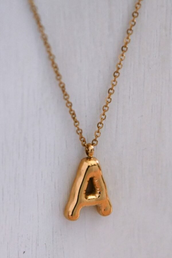 18K Non-Tarnish Stainless Steel Initial Necklace