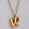 18K Non-Tarnish Stainless Steel Initial Necklace