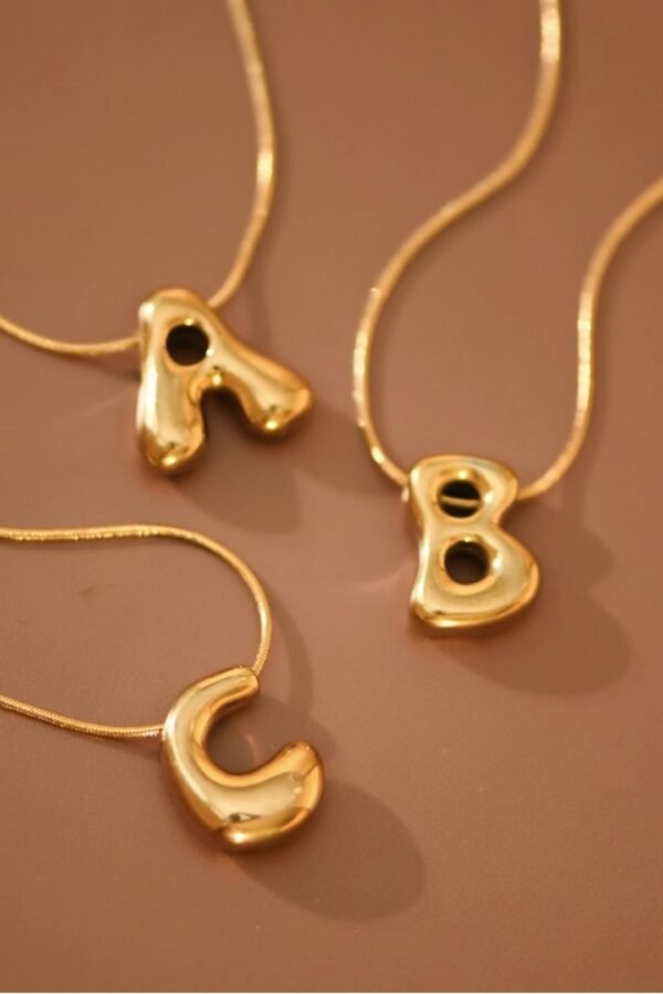 18K Non-Tarnish Stainless Steel Initial Necklace