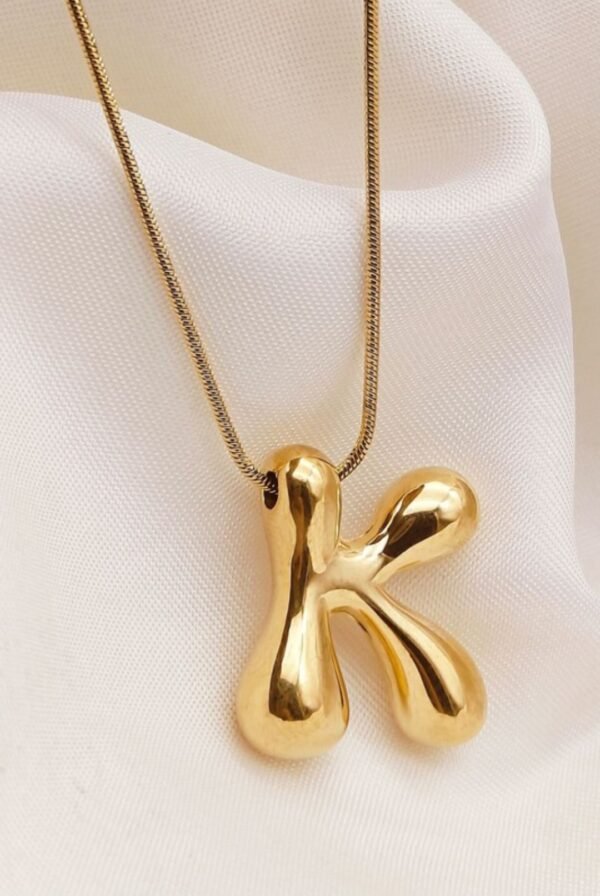 18K Non-Tarnish Stainless Steel Initial Necklace