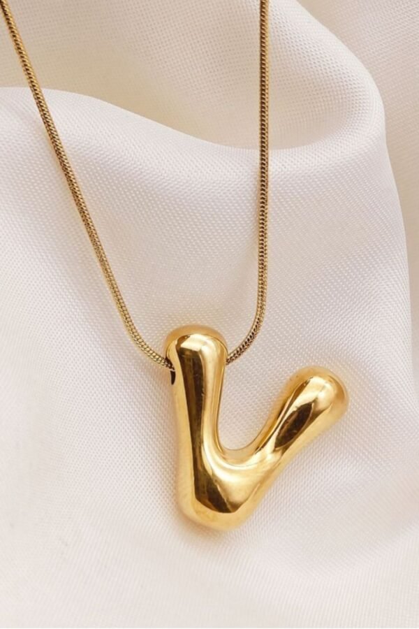 18K Non-Tarnish Stainless Steel Initial Necklace