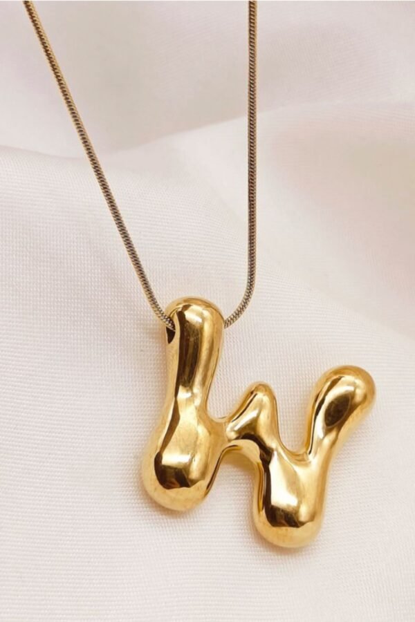 18K Non-Tarnish Stainless Steel Initial Necklace