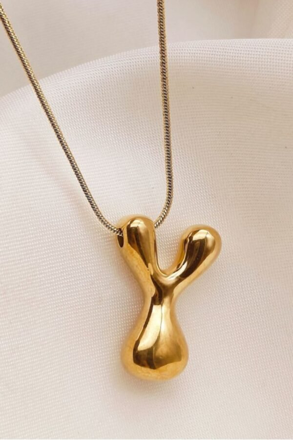 18K Non-Tarnish Stainless Steel Initial Necklace