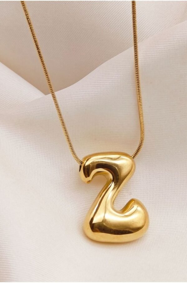 18K Non-Tarnish Stainless Steel Initial Necklace
