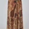 Sheer Printed Mesh Cover-Up Skirt