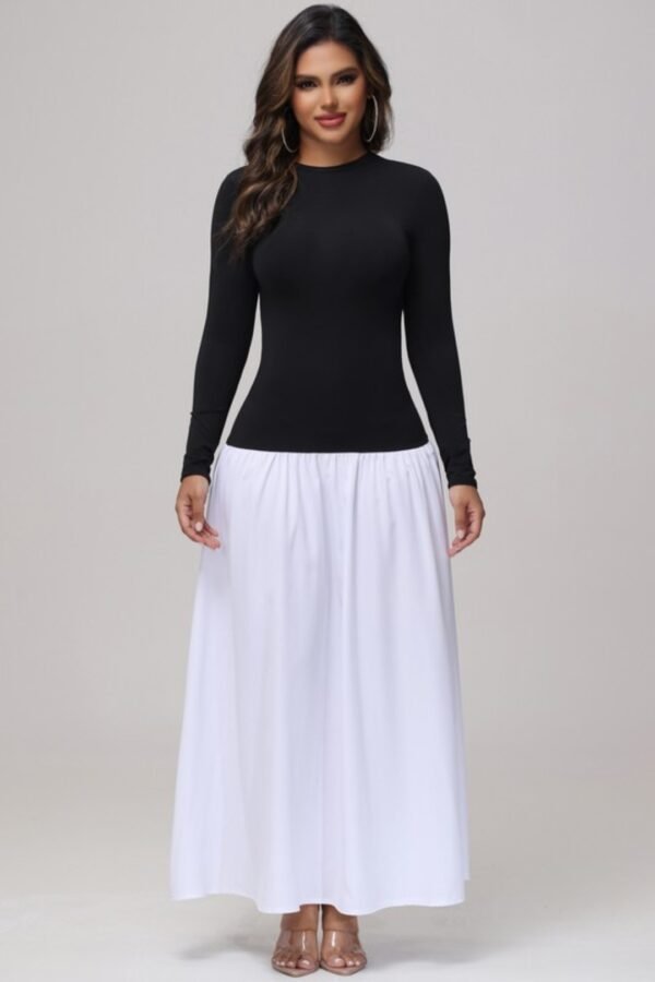 Julia One Piece Maxi Dress Black/White