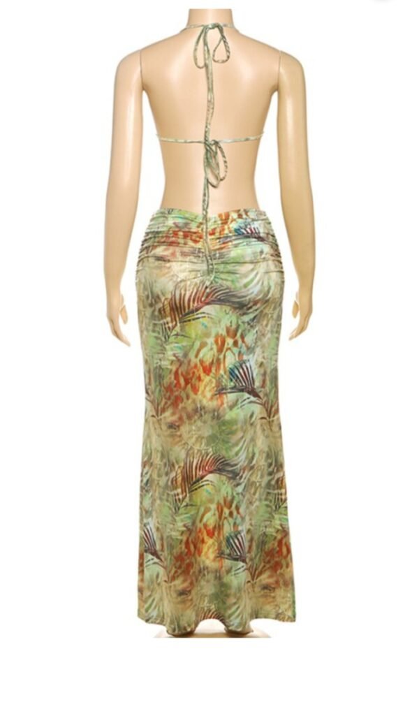 Soft Hues With Metal Accessory Summer Skirt Set