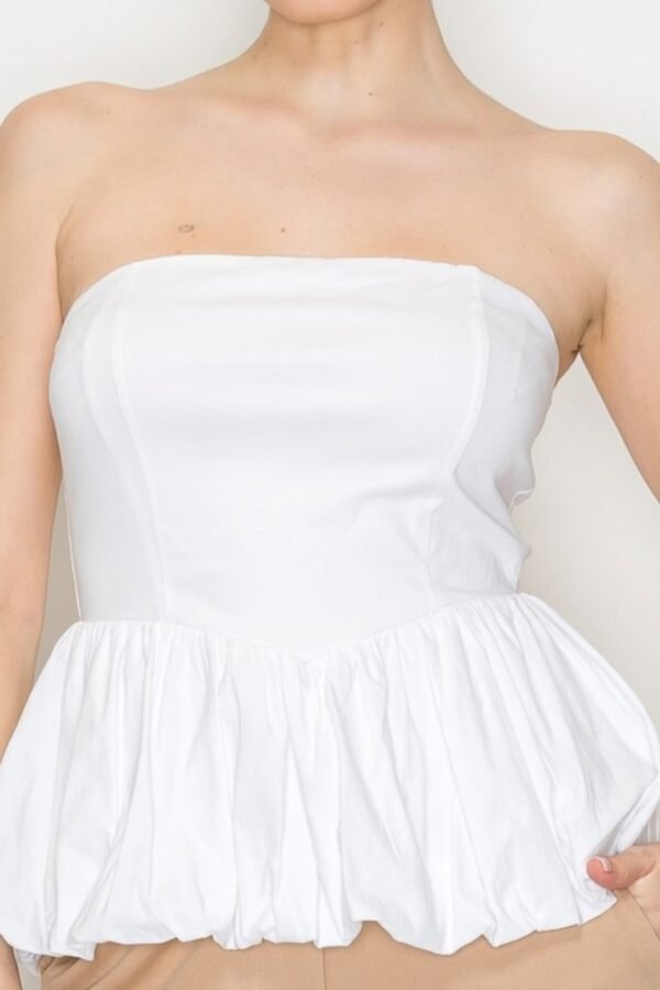 Strapless Balloon Smocked Top
