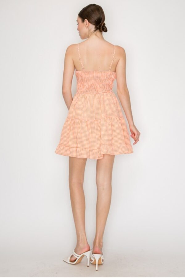 Gingham Tiered Smocked Dress