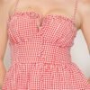 Gingham Tiered Smocked Dress