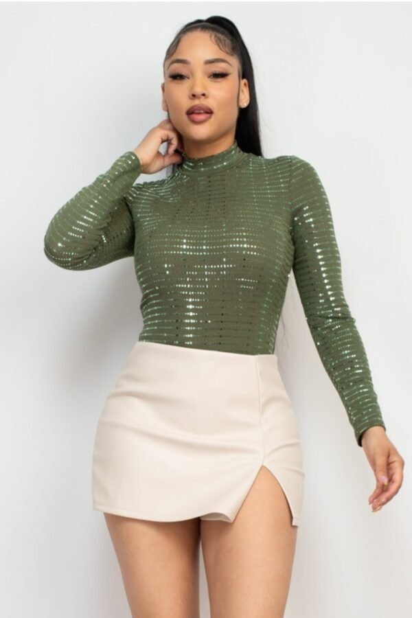 Sheer Mesh Studded Bodysuit