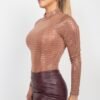 Sheer Mesh Studded Bodysuit
