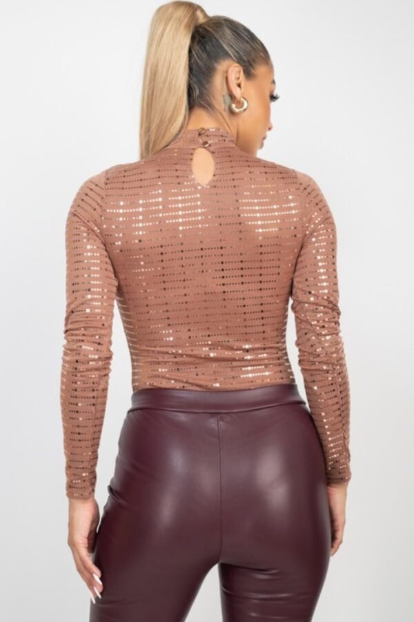Sheer Mesh Studded Bodysuit