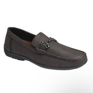 Perforated Men Slip On Loafer With Buckle