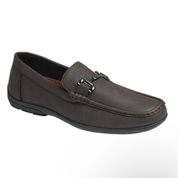 Perforated Men Slip On Loafer With Buckle