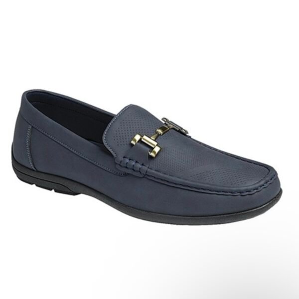 Perforated Men Slip On Loafer With Buckle