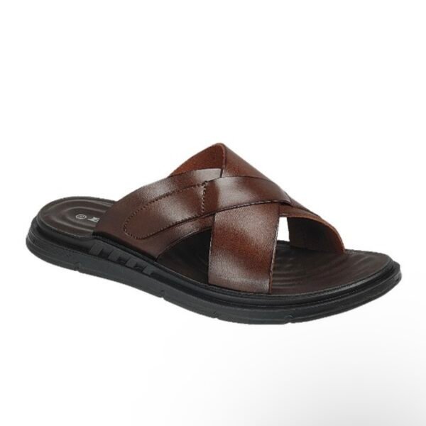 Criss Cross Brush Pu Mens Slipper