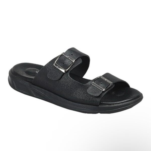 Screenshot Double Bands PU Mens Slipper with Buckles