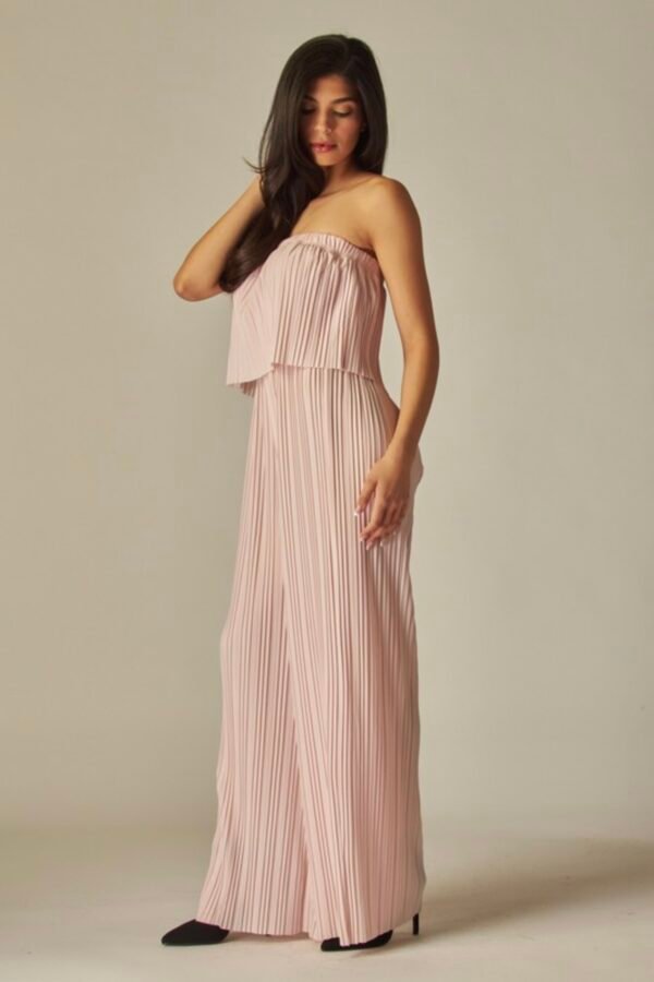 Venezia Pleated Strapless Jumsuit