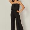 Venezia Pleated Strapless Jumsuit
