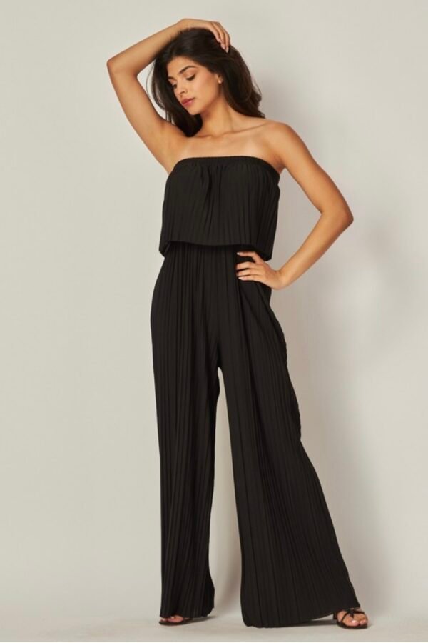 Venezia Pleated Strapless Jumsuit