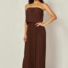Venezia Pleated Strapless Jumsuit