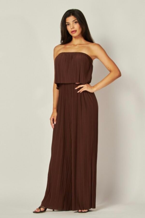 Venezia Pleated Strapless Jumsuit
